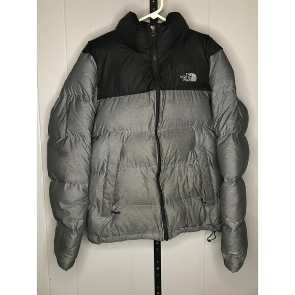 The North Face 700 Nuptse Down Puffer Jacket Size mens Small Grey Black - Picture 1 of 7
